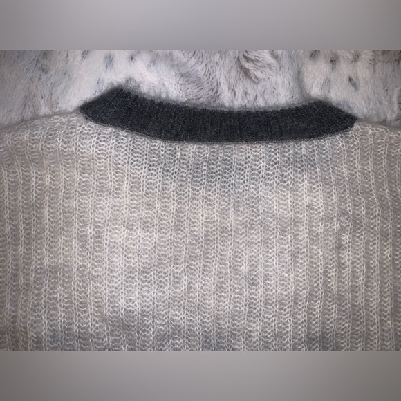 Brunello Cucinelli Grey Ribbed Mohair Degrade Crewneck - Picture 11 of 15